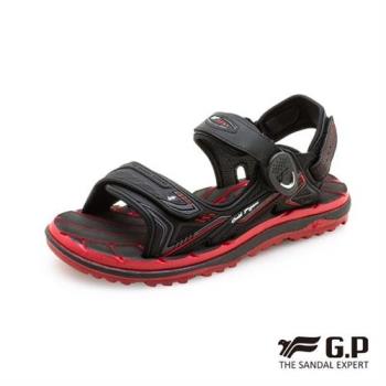 GP 經典款VII-中性休閒舒適涼拖鞋G1688-黑紅色(SIZE:36-43 共三色) G.P