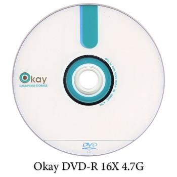 Okay DVD-R 16X 4.7G 100片裝 可燒錄空白光碟