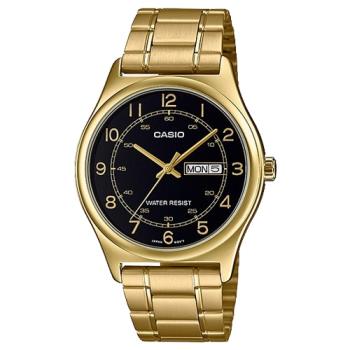 【CASIO 卡西歐】指針男錶 不鏽鋼錶帶 日期/星期 防水 全新(MTP-V006G-1B)