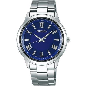 SEIKO精工SPIRIT 太陽能日系時尚手錶-藍x銀/38.8mm(SBPL009J/V131-0AG0B)