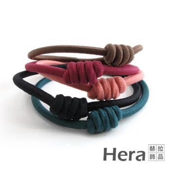 【Hera 赫拉】純色彈力扭結二用手圈/髮圈/髮束(五入組)