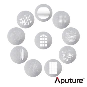 Aputure 愛圖仕 10 GOBO KIT 投影造型片10片組│適 Spotlight Mount 鏡頭組-公司貨