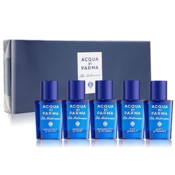 Acqua di Parma 帕爾瑪之水 藍色地中海系列香水禮盒(5mlX5)-國際航空版