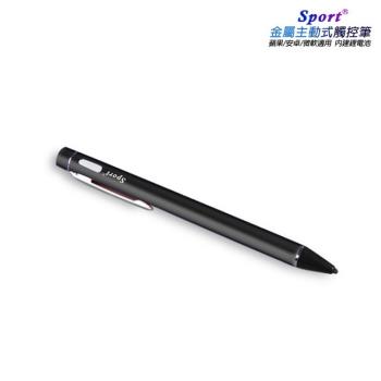 【TP-B22榮耀黑】Sport金屬細字主動式電容式觸控筆(附USB充電線)