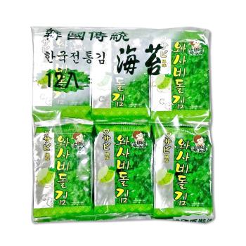 【韓味不二】-海樂多盒裝海苔(芥末) 5g*12入*6袋/箱