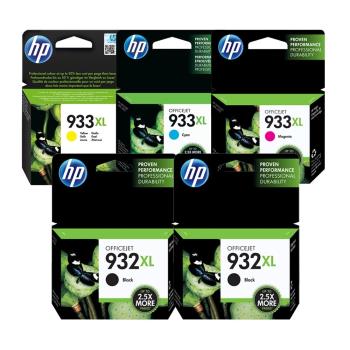HP 原廠  932XL黑色2入+933XL三色 墨水匣 適用HP 6600/6700/6100/7110/7510/7512/7610/7612