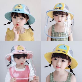 【Emi艾迷】俏皮飯糰兒童網格透氣遮陽帽 2-5歲 (送防疫擋板)