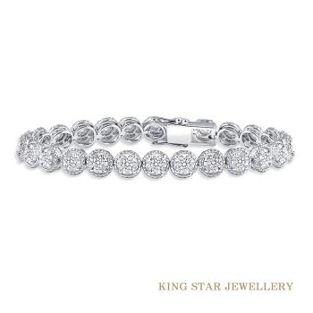 King Star 完美滿鑽1.5克拉18K金鑽石手鍊