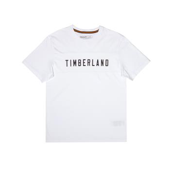 Timberland 男款白色品牌LOGO短袖T恤A4342100