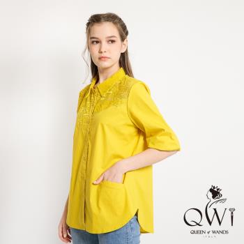 QWI法國工坊高訂款唯美鏤空蕾絲上衣-1入