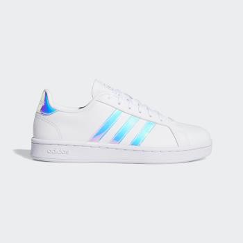 ADIDAS GRAND COURT 女休閒運動鞋-慢跑 愛迪達 炫彩 白彩色 EE9689