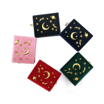 【Jpqueen】星空宇宙絲綢短款卡包零錢包(5色可選)