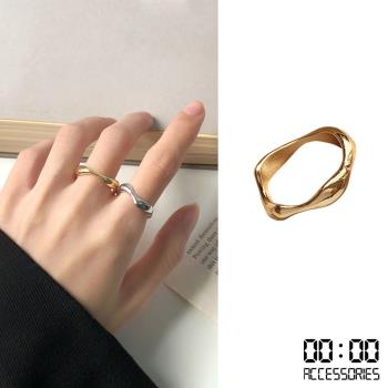 【00:00】韓國設計復古波浪造型戒指 (2色任選)