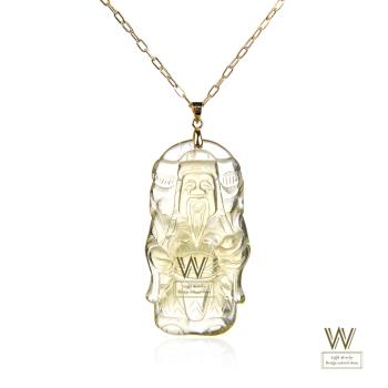 W-jewelry全美無燒黃水晶黃財神吊墜(Y-10000-5)