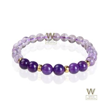 【w-jewelry】時尚雅緻淡紫黃水晶手鍊(pp-1000-10)