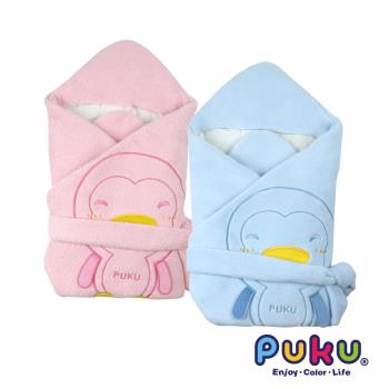 【PUKU藍色企鵝】 暖暖包巾(秋冬)尺寸 水色/粉色