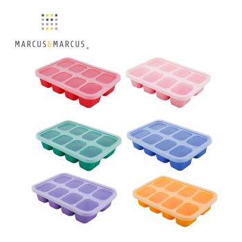 【MARCUS&MARCUS】動物樂園造型矽膠副食品分裝保存盒-8格30ml(多色任選)