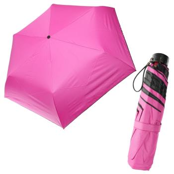 簡約素色黑膠晴雨兩用雨傘折傘短傘 654259[卡通小物]