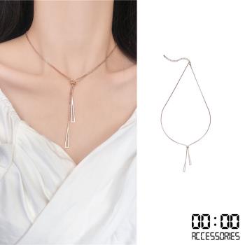 【00:00】韓國設計簡約氣質金屬束口造型鎖骨鍊 (2色任選)