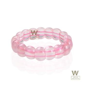 【w-jewelry】冰透粉嫩粉晶手環(110013129)