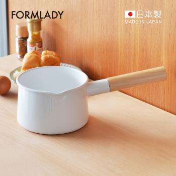 日本FORMLADY 小泉誠 kaico日製原木單柄琺瑯牛奶鍋-1.45L