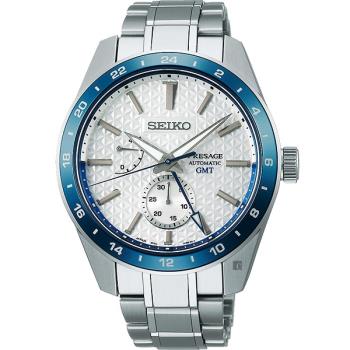 SEIKO精工 Presage 140週年 新銳系列 GMT 限量機械錶-42.2mm(SPB223J1/6R64-00D0S)