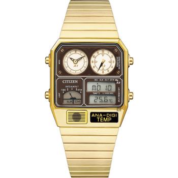 CITIZEN 星辰 ANA-DIGI TEMP 80年代復古設計手錶 指針/數位/溫度顯示(JG2103-72X)