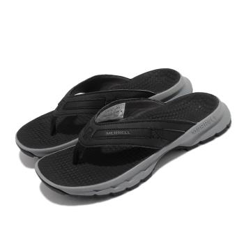 Merrell 拖鞋 Cedrus Flip 3 休閒 女鞋 緩衝 舒適 內嵌式避震墊片 穩定 耐磨 黑 灰 ML036392 [ACS 跨運動]