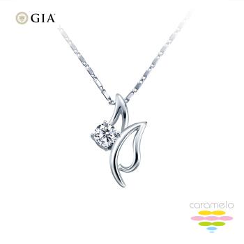 彩糖鑽工坊 GIA鑽石 30分 D/SI2 鑽石項鍊 EX車工 鬱金香鑲鑽石項鍊