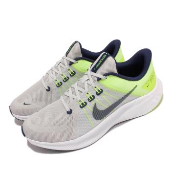Nike 慢跑鞋 Quest 4 避震 運動 男鞋 輕量 透氣 舒適 Flywire技術 灰 黃 DA1105-003 [ACS 跨運動]