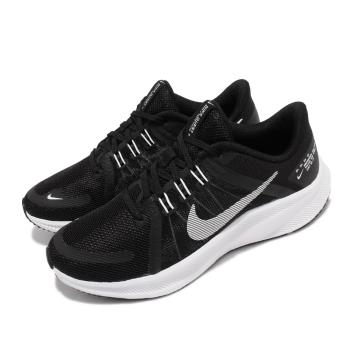 Nike 慢跑鞋 Quest 4 避震 運動 女鞋 輕量 透氣 舒適 Flywire技術 黑 白 DA1106-006 [ACS 跨運動]