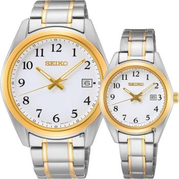 SEIKO精工 CS 城市情侶手錶 對錶6N52-00F0KS+6N22-00P0KS(SUR460P1+SUR466P1)