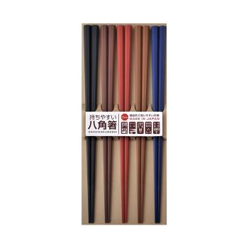 日本製 SUNLIFE 耐熱八角筷 – 彩色5入組