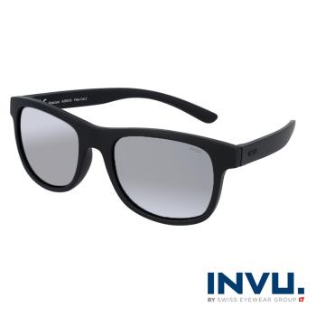 【INVU】瑞士成熟運動感偏光鏡片太陽眼鏡(啞光黑) A2900B