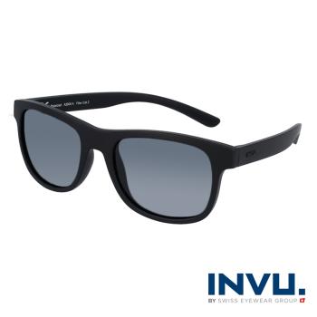 【INVU】瑞士成熟運動感偏光太陽眼鏡(啞光黑) A2900A