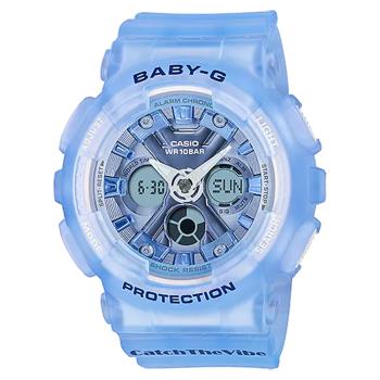 CASIO 卡西歐 Baby-G 嘻哈復古風格半透明雙顯手錶(BA-130CV-2A)