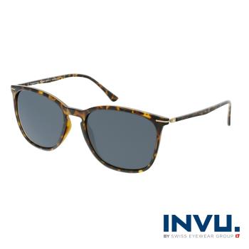 【INVU】瑞士簡約絞鏈設計偏光太陽眼鏡(琥珀) B2110B