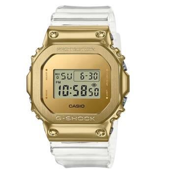 CASIO G-SHOCK 奢華透金方框腕錶 GM-5600SG-9