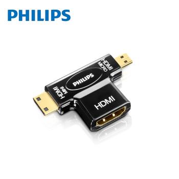 PHILIPS飛利浦HDMI 雙用轉接器(HDMI(母)轉Micro /Mini HDMI)  SWV2429W/10