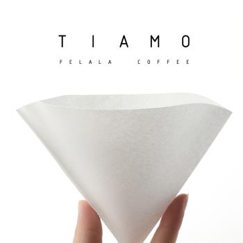 【贈濾掛】日本原裝進口 TIAMO 圓錐咖啡濾紙 酵素漂白  V01 V02 100入