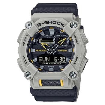 【CASIO 卡西歐】G-SHOCK 雙顯 電子錶 男錶 矽膠錶帶 防水200米(GA-900HC-5A)