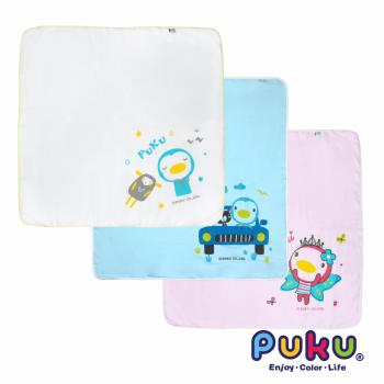 【PUKU藍色企鵝】 紗布大浴巾90*90cm 白色/水色/粉色