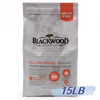 BLACKWOOD 柏萊富 無穀全齡 低敏挑嘴配方(鮭魚+豌豆)15lb - BL22015_(狗飼料) 