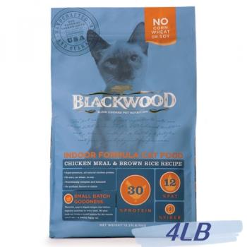 BLACKWOOD 柏萊富 室內貓全齡優活配方(雞肉+糙米)4lb - BL88404_(貓飼料) 效期：20241117