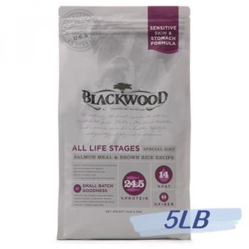 BLACKWOOD 柏萊富 功能性全齡 腸胃保健配方(鮭魚+糙米)5lb - BL44005_(狗飼料) 