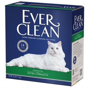 EverClean 藍鑽 強效無味低敏結塊貓砂25lb_(美規)
