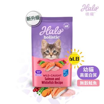 HALO 嘿囉 幼貓燉食野生鮭魚燉豌豆 6磅_(貓飼料) 效期：20241220