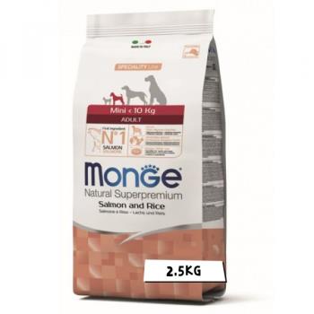 Monge瑪恩吉  天然呵護 小型成犬配方(鮭魚+米2.5kg) MN20502_(狗飼料) 