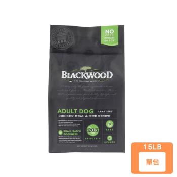 美國BLACKWOOD柏萊富-天然寵糧特調低卡保健配方(雞肉+糙米)15LB(6.8KG)