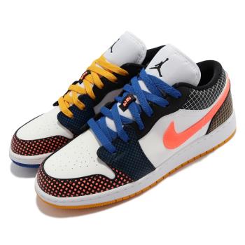 Nike Air Jordan 1 Low MMD BG 女鞋 經典款 喬丹一代 大童 鴛鴦 球鞋穿搭 白 彩 DH7547-100